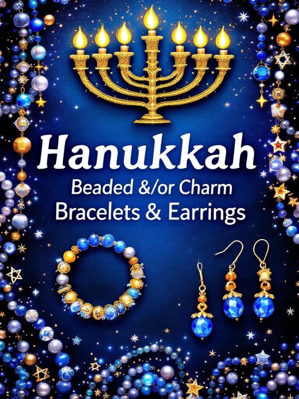 🕎Hanukkah Beaded &/or Charm Bracelets & Earrings - Posh Shows Exclusive🕎